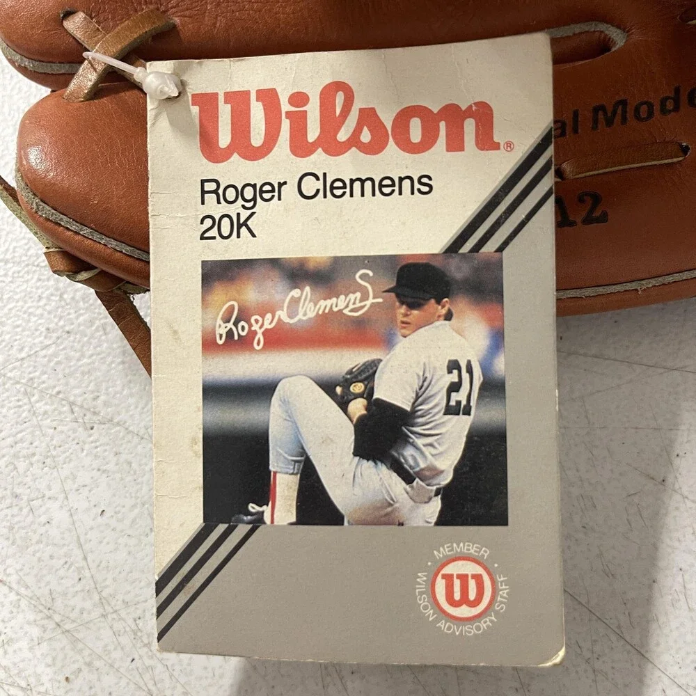 Vintage Wilson Baseball Glove Mens 12 Brown Roger Clemens 20K A2112 Dual Hinge